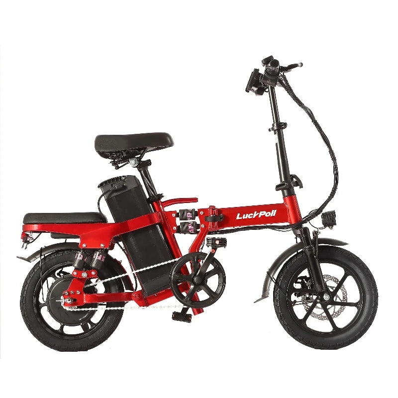 Classic Foldable Ebike 2000W/1000W, 40/28MPH, 52V 25Ah, 48V 15Ah, 60-80 Miles Range 14" Commuter Adult Electric Bicycle