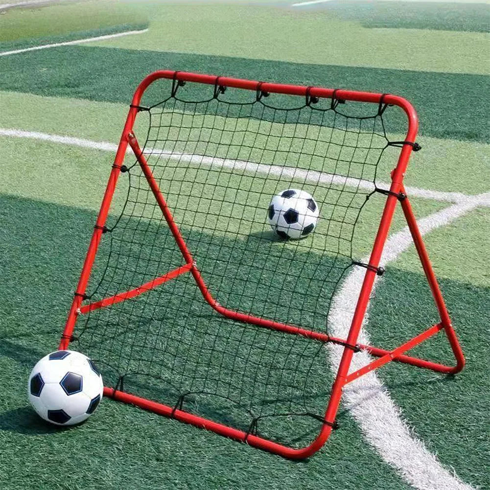 Soccer Rebounder Net with 20 Elastic Ropes Kickback Football Practice Net Target Goal Net Beginner Training Aid