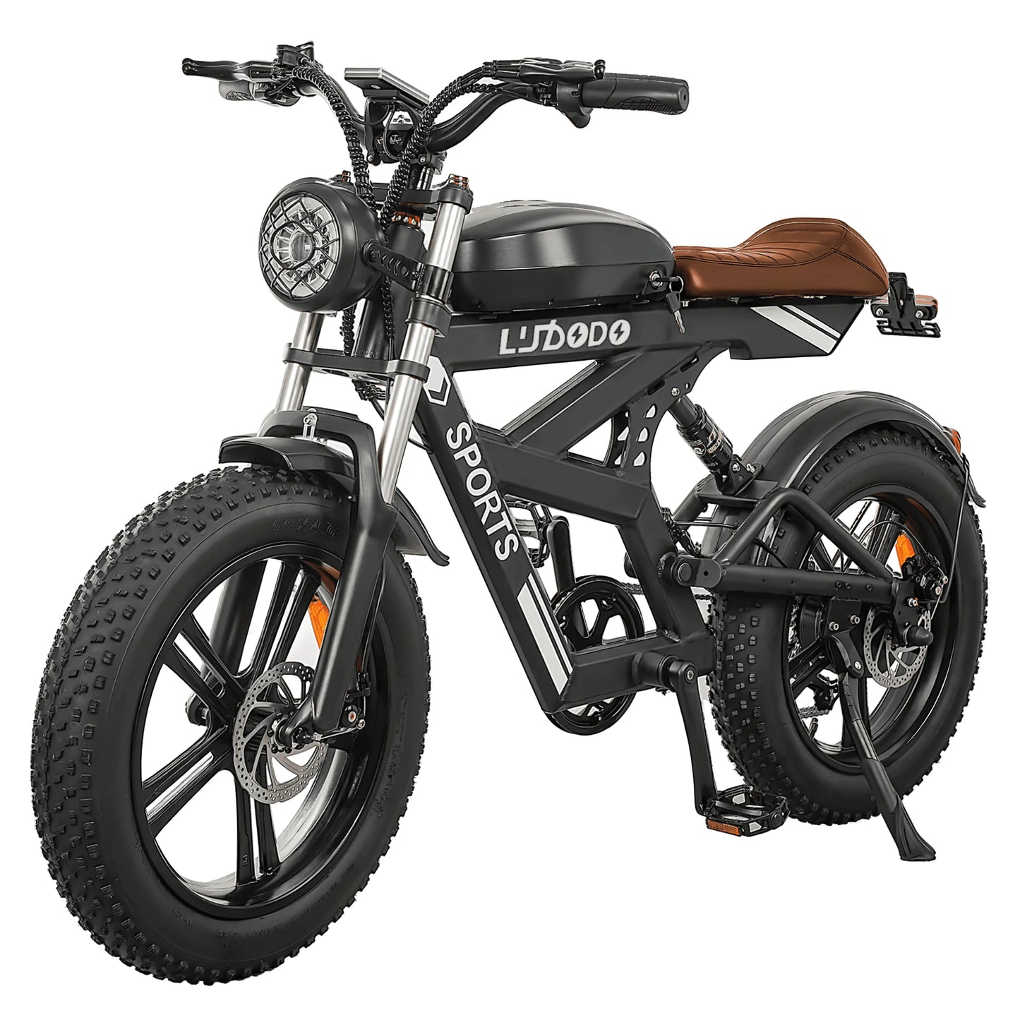 Electric Bicycle 1000W Peak Motor 35MPH Snow Electric Dirt Bike 75Miles Full Suspension 20''*4.0 Fat Tire Mountain E-bike