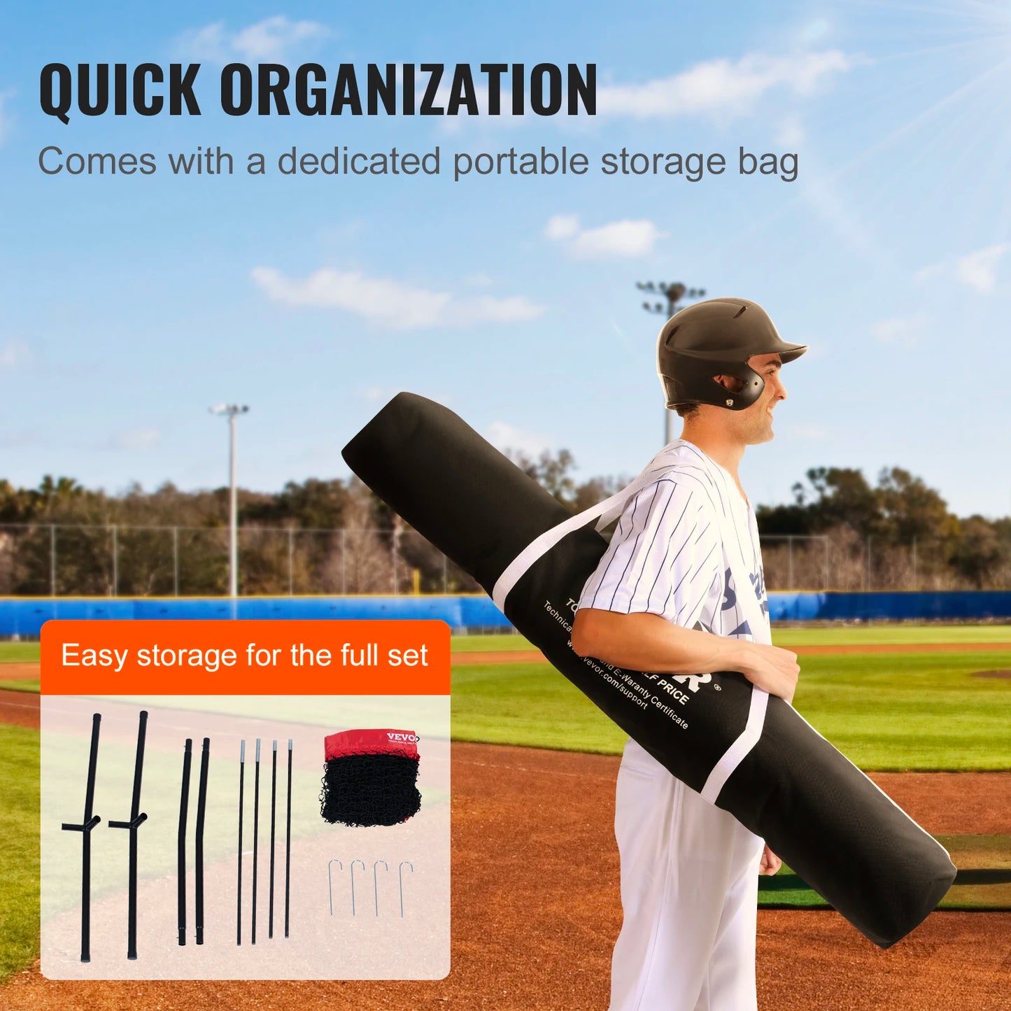 SucceBuy 7x7 ft Baseball Softball Practice Net, Portable Baseball Training Net for Hitting Batting Catching Pitching