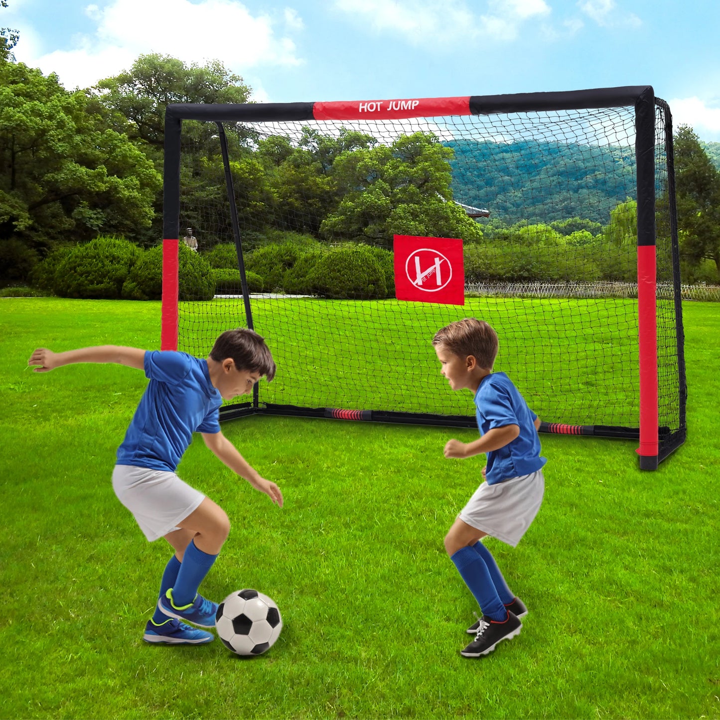 Portable Soccer Goal Net for Backyard, Training & Practice, Football Goal with Durable Steel Frame, All Ages