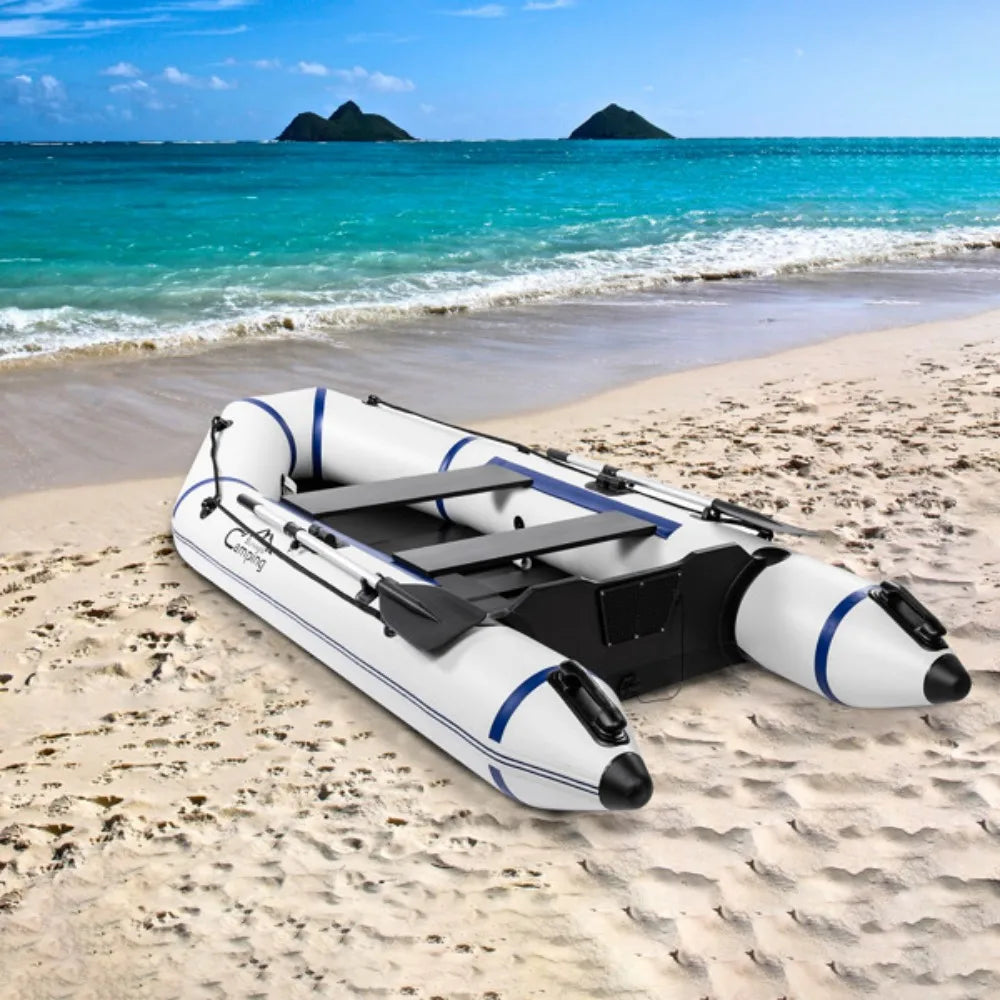 Camping Survivals 10ft PVC 330kg Water Adult Assault Boat Double rowing boat Suitable for wild fishing and diving rescue