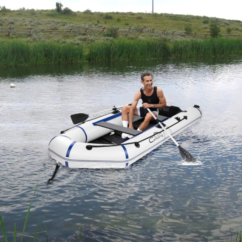 Camping Survivals 10ft PVC 330kg Water Adult Assault Boat Double rowing boat Suitable for wild fishing and diving rescue