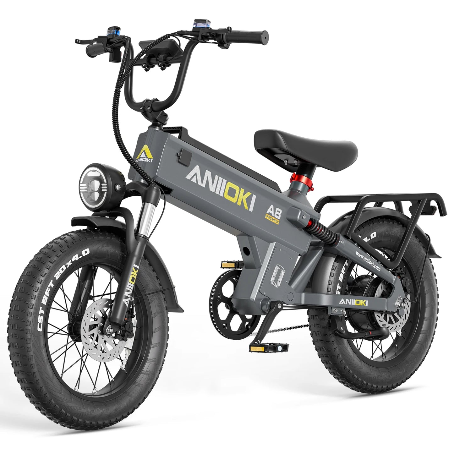 Electric Bike 48V 60AH 52V 70AH Battery 1600W 1900W Peak Motor ANIIOKI 32mph EBike 20"*4" Fat Tires  Adults Electric Bicycle