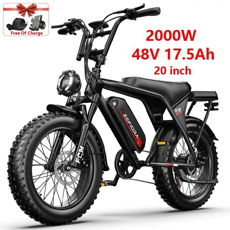 New 14 20 Inch Motorized Bicycle,1000w 2000w 48v 10ah 15ah 17.5ah 20ah Battery Capable Of Climbing 45° Slope,for Electric Bike