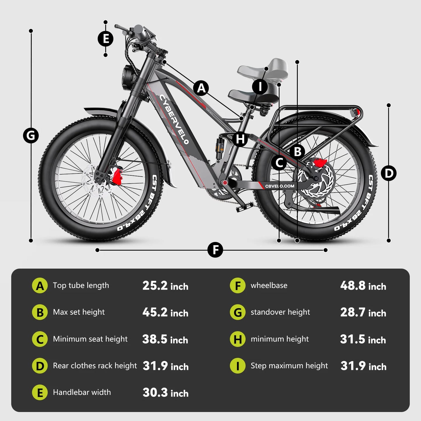 Cybervelo 5000w Peak Built-in Battery Ebike, 100 Miles Range MTB Sand 26" Fat Tire, 52V 40Ah Outdoor Electric Bike for adult EK9