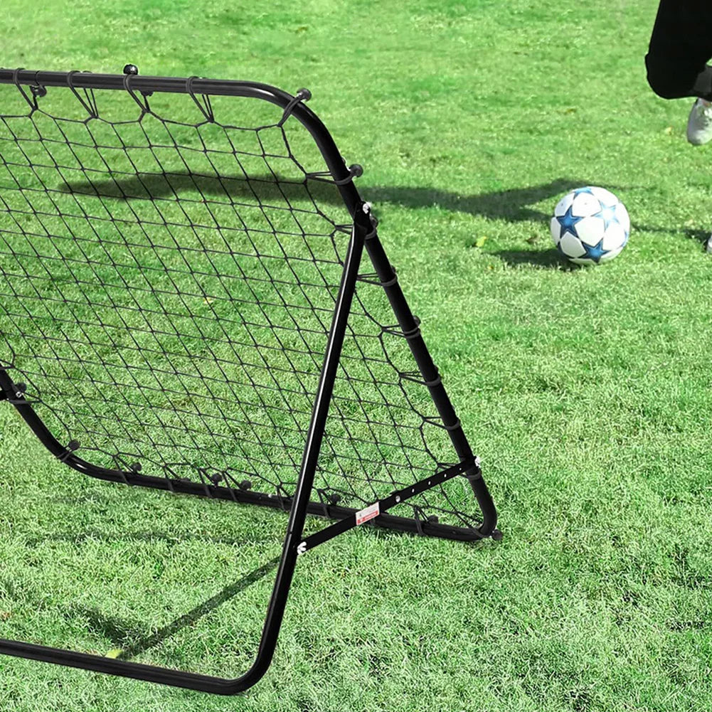 Soccer Rebounder Net with 20 Elastic Ropes Kickback Football Practice Net Target Goal Net Beginner Training Aid