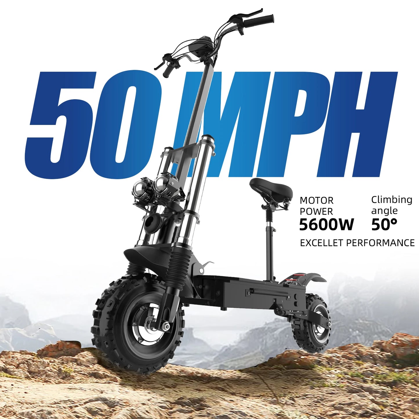 11Inch Off Road Electric Scooter 72V 6000W Dual Motor 85km/h Powerful E Scooter For Adults With Remote Control High Speed Safe