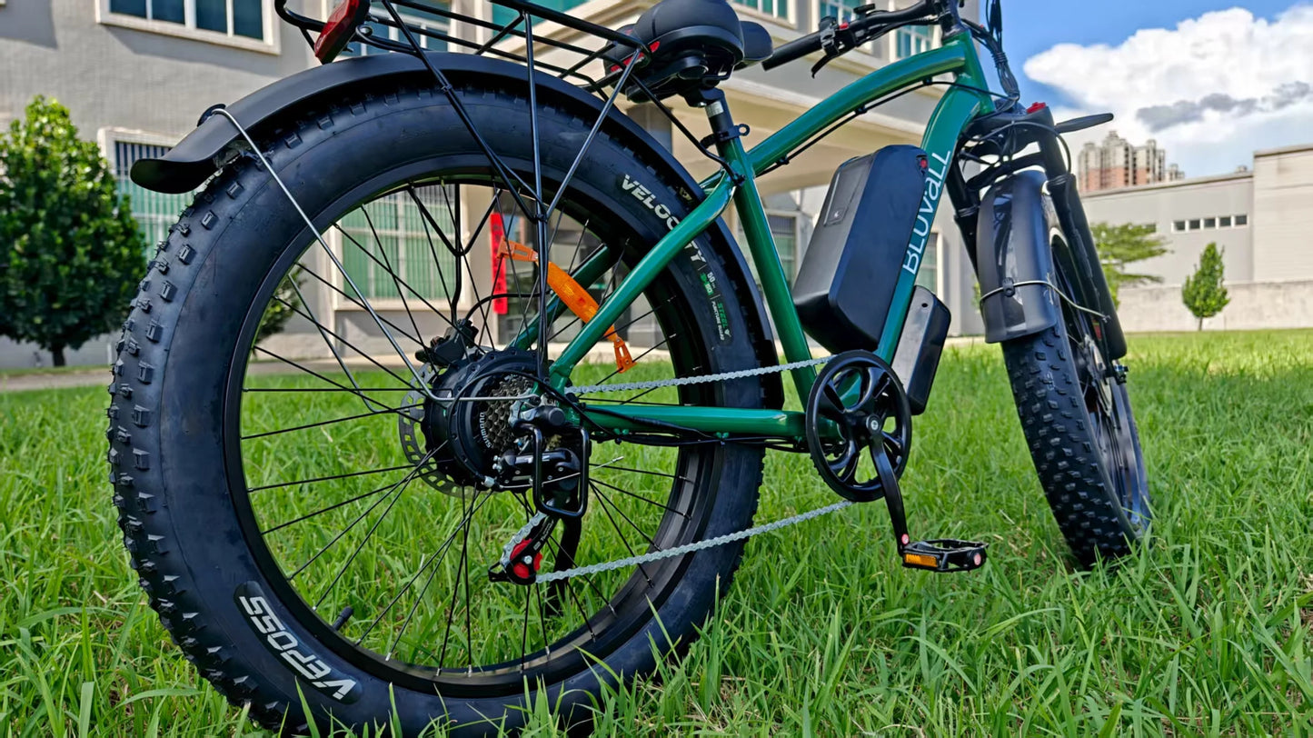 Moobelo M1 48V 2000W Dual Motor E-Bike 26" Fat Tires Front Suspension | CE Certified Ideal for US Snow/Beach/Urban Riding EBike