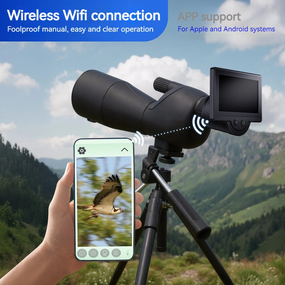 WiFi Electronic Eyepiece 1080P Telescope Camera Eyepiece with 4.3 Inch IPS Screen Digital Eyepiece for Astronomical Telescope