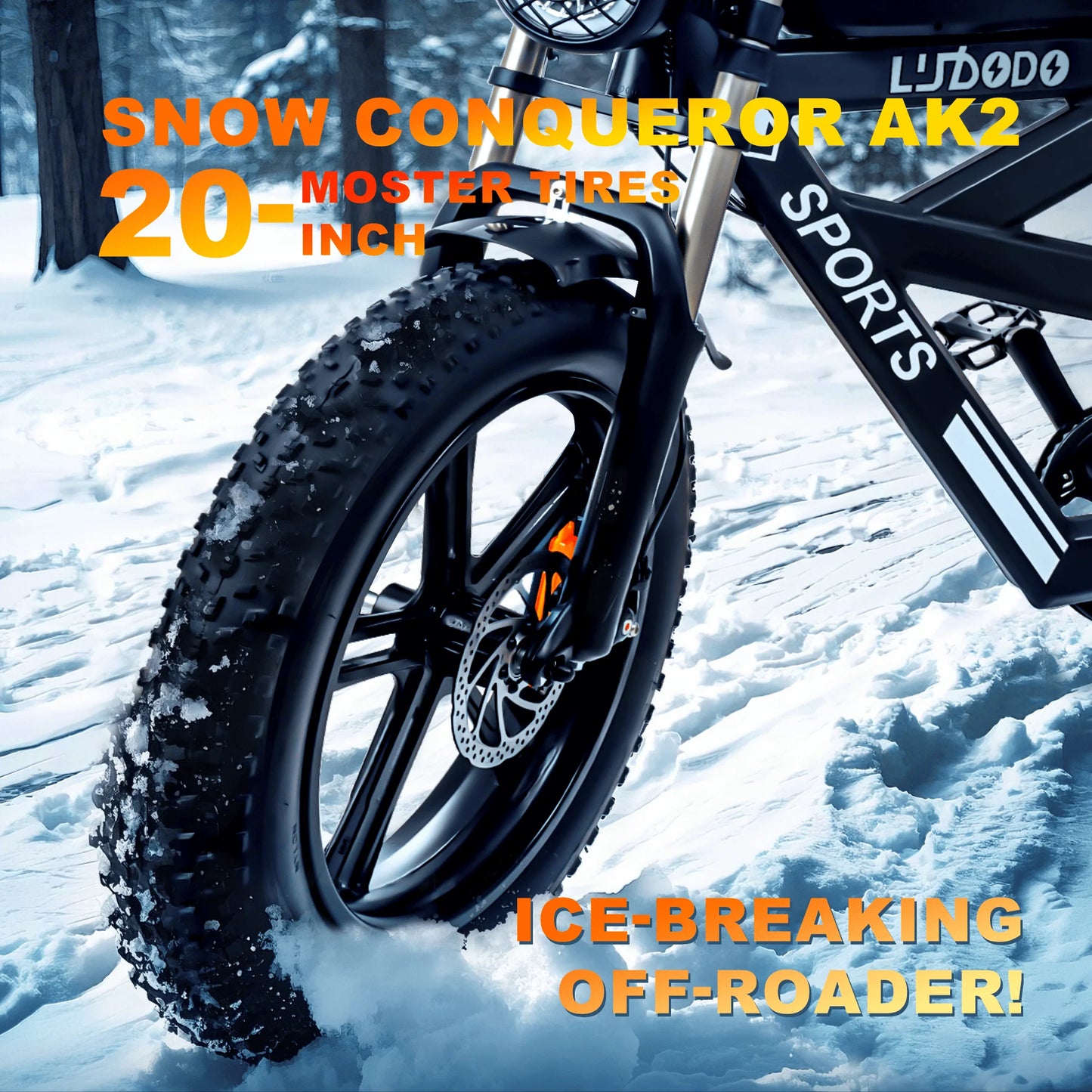 Electric Bicycle 1000W Peak Motor 35MPH Snow Electric Dirt Bike 75Miles Full Suspension 20''*4.0 Fat Tire Mountain E-bike
