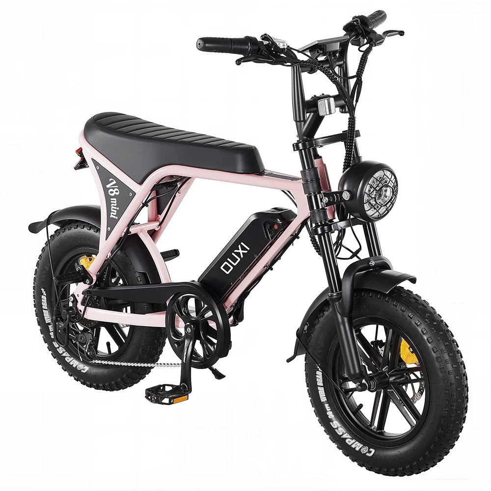 16-inch Small Fat Tire Electric Bicycle for Adults&Teens 500W 36V 10.4Ah Commuter/Mountain Ebike with 7-Speed Dual-disc Brakes