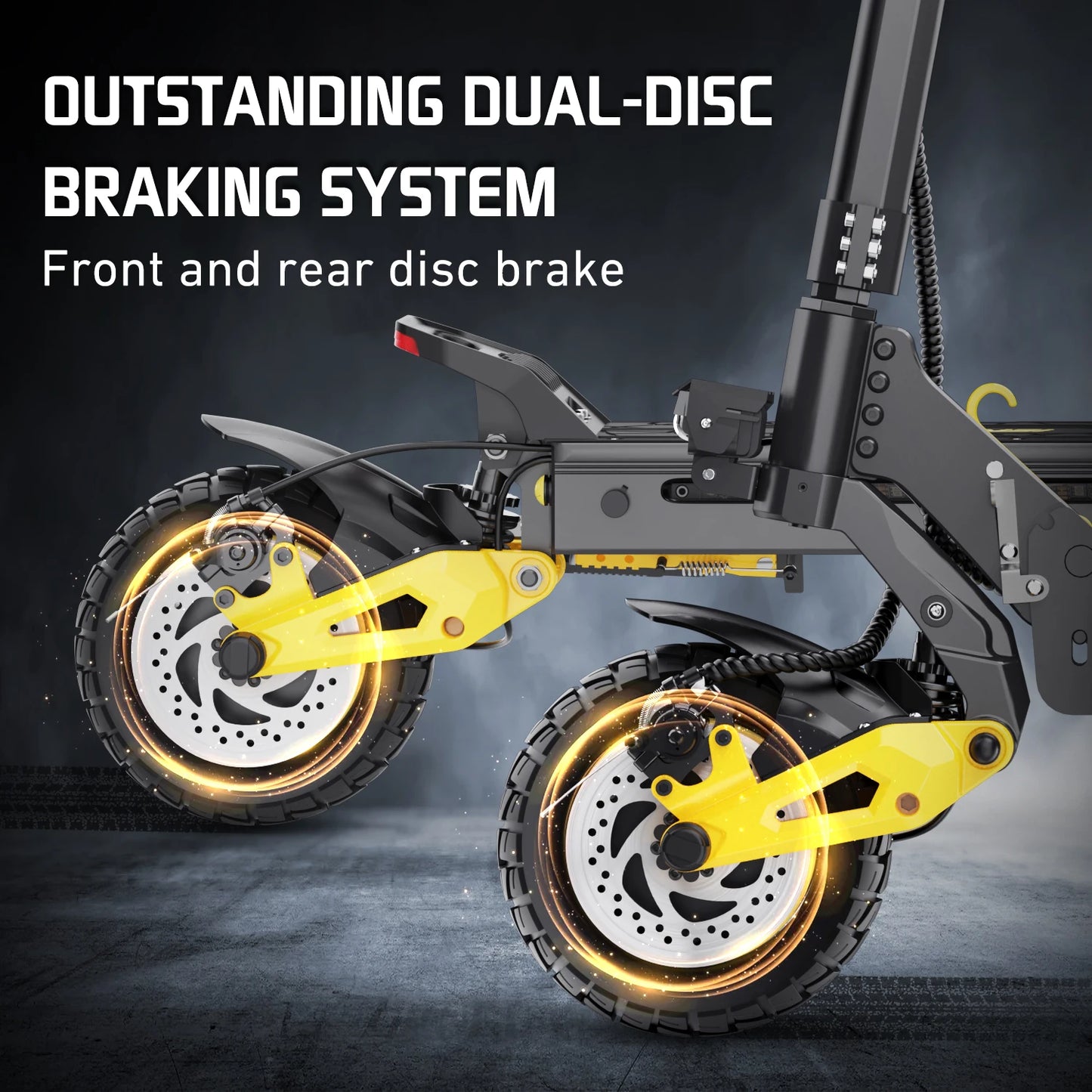 Electric Scooter Foldable 2400W Dual Motor 48V20.8Ah Lithium Battery E-Scooter Scooters 10-inch Tires Adult City E-Scooter