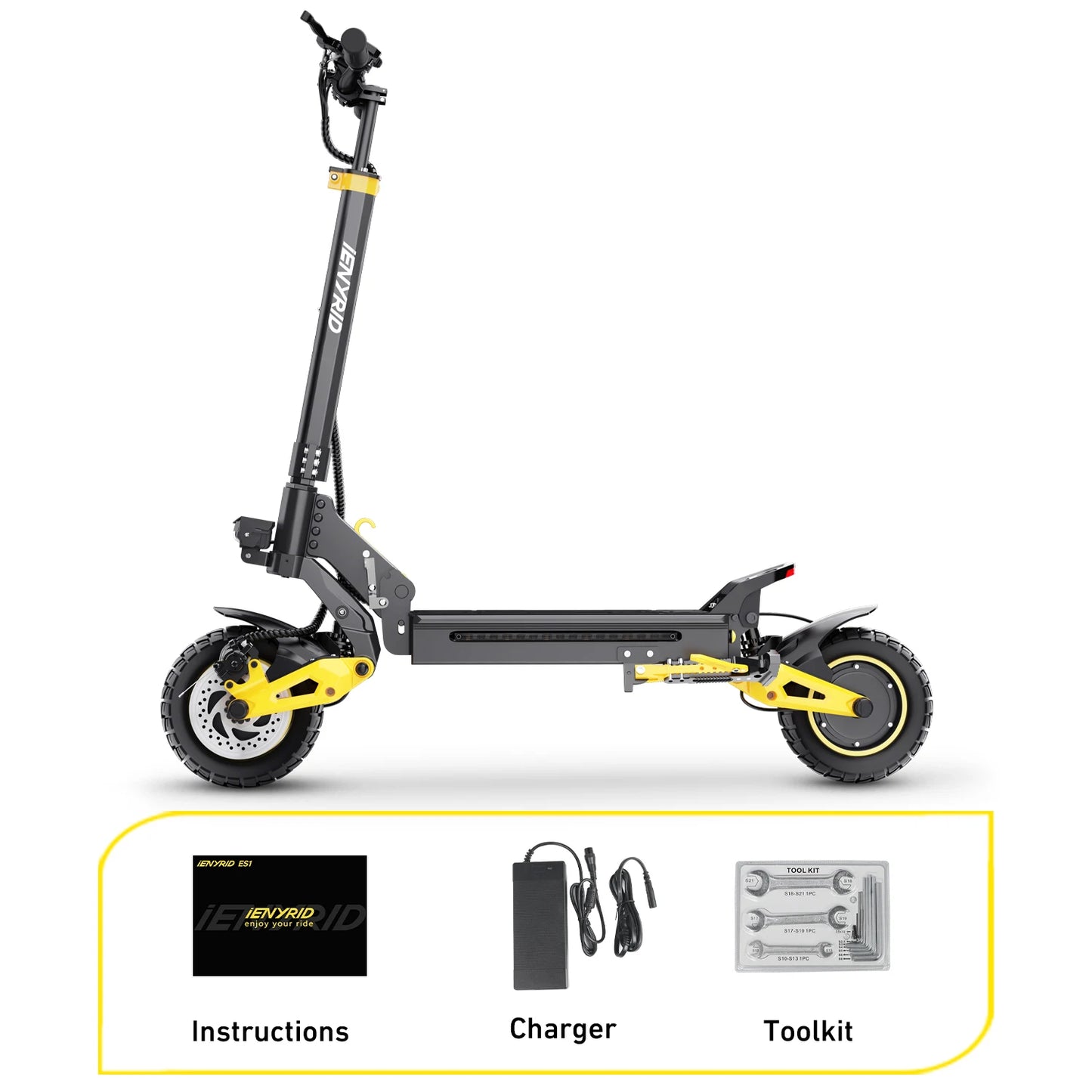 Electric Scooter Foldable 2400W Dual Motor 48V20.8Ah Lithium Battery E-Scooter Scooters 10-inch Tires Adult City E-Scooter