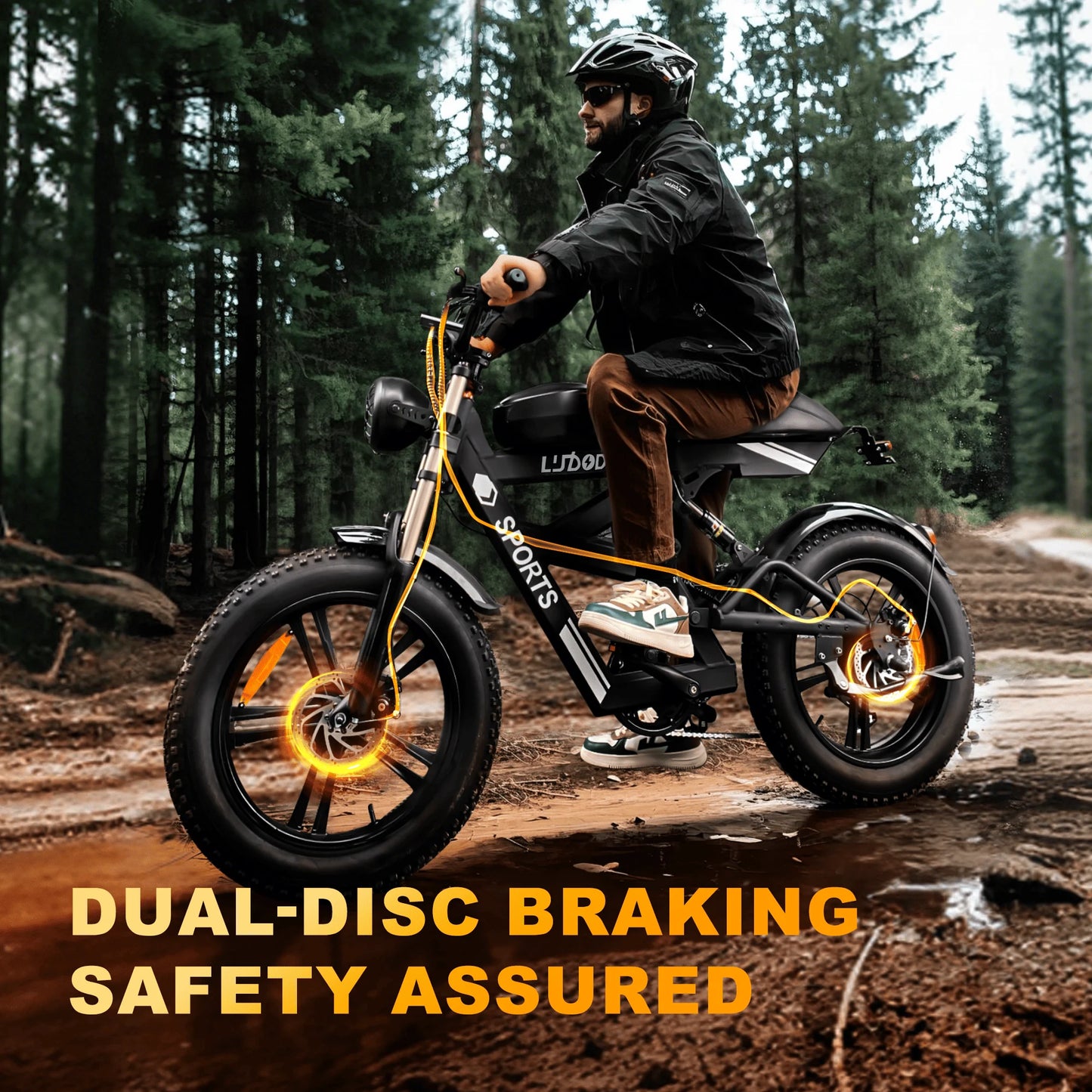 Electric Bicycle 1000W Peak Motor 35MPH Snow Electric Dirt Bike 75Miles Full Suspension 20''*4.0 Fat Tire Mountain E-bike