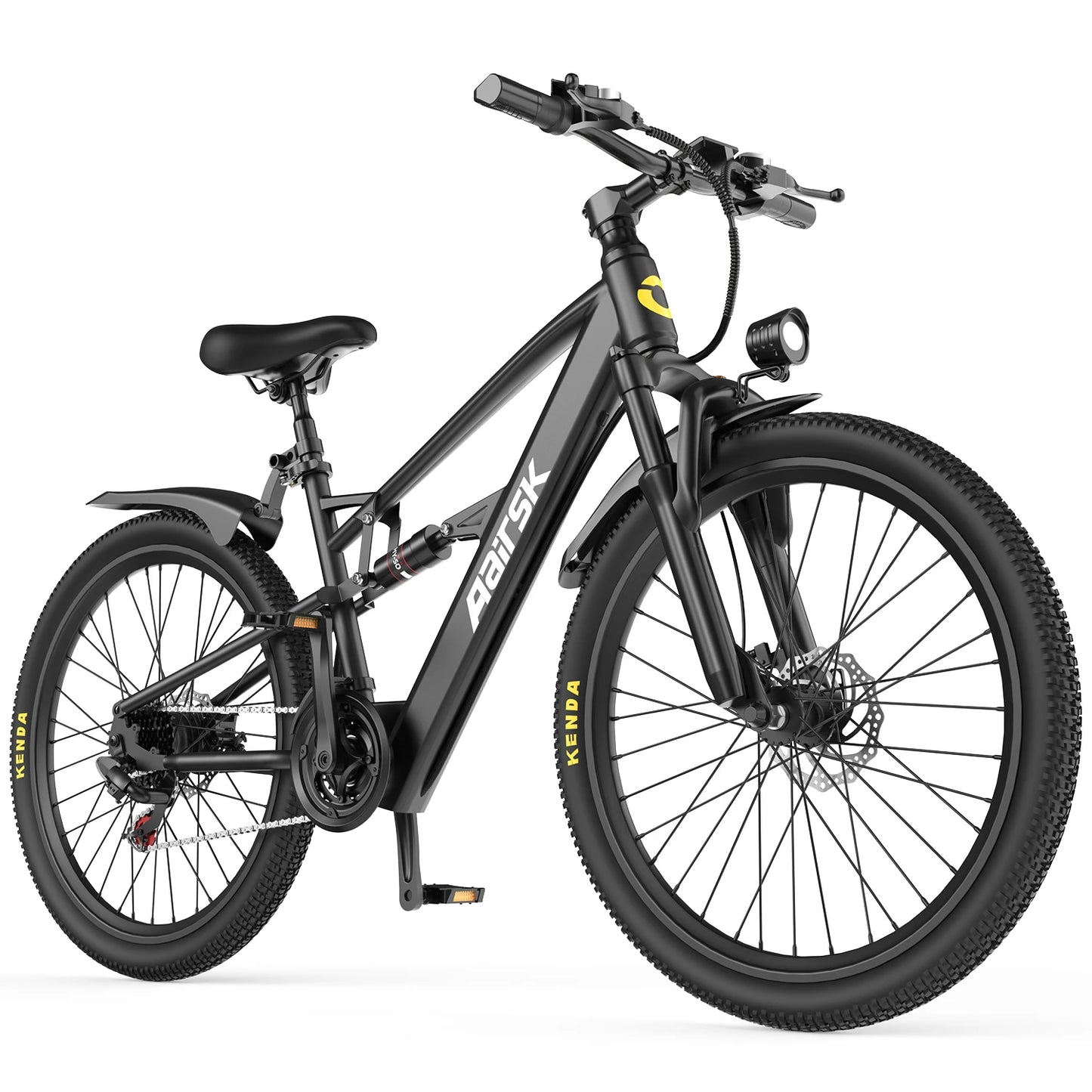 Aairsk F1 Adult Mountain Ebike 748W Motor 36V 13Ah Battery Urban Electric Bicycle 26*1.95" Tire Dual Suspension Electric Bike