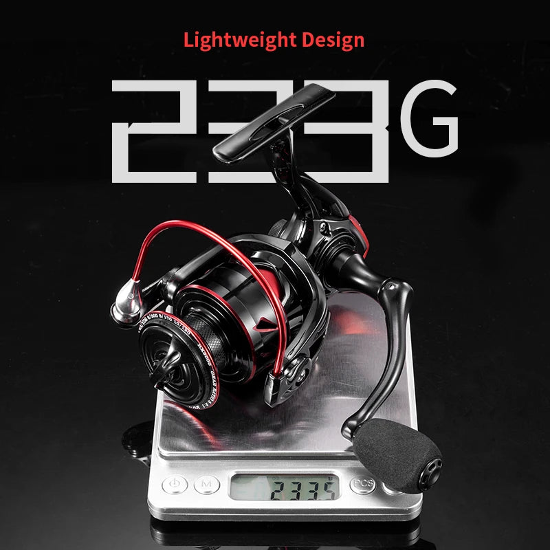 CR Sea Fishing Wheel Fishing Reel Spinning Reel 5.2:1 Black Red 10kg