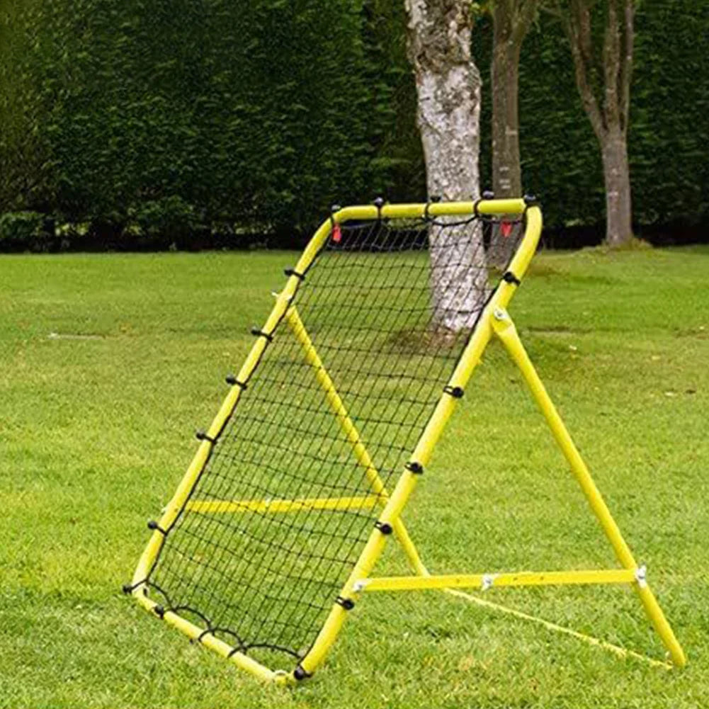 Soccer Rebounder Net with 20 Elastic Ropes Kickback Football Practice Net Target Goal Net Beginner Training Aid