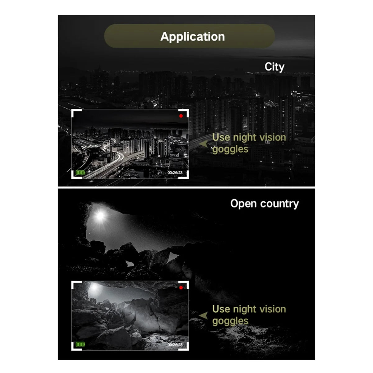 Night Vision Goggles,4K 984ft 7 Level Digital Night Vision Monocular for Dark,Rechargeable Travel Infrared Monoculars