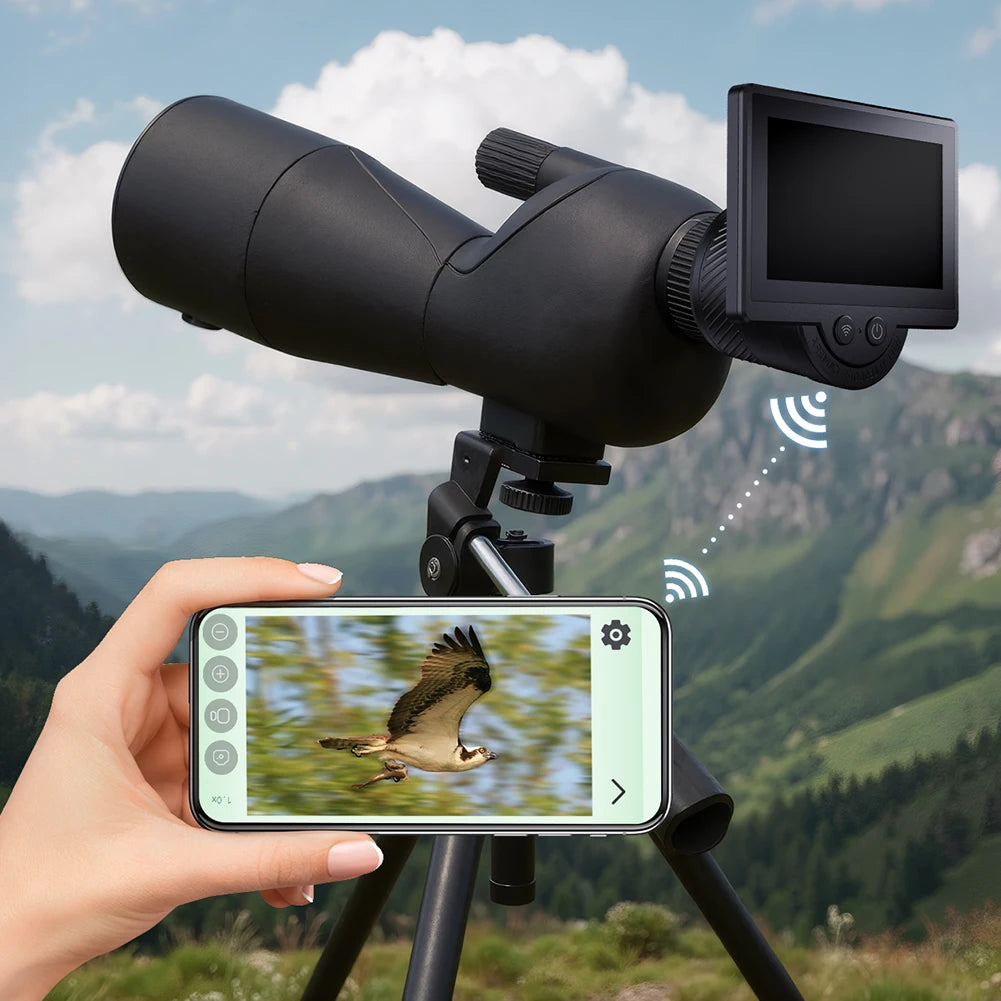 WiFi Electronic Eyepiece 1080P Telescope Camera Eyepiece with 4.3 Inch IPS Screen Digital Eyepiece for Astronomical Telescope