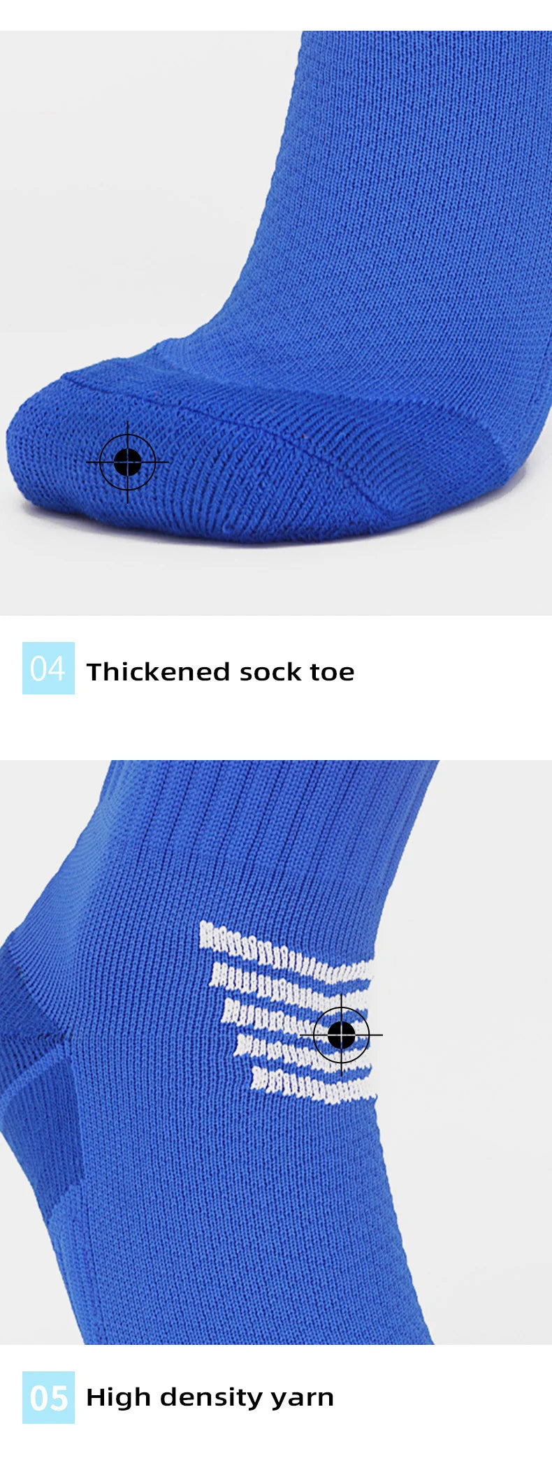 · Free returns  within 90 days, no questions asked Adult Youth KidsTowel Bottom Nylon Soccer Socks Breathable Knee High Training