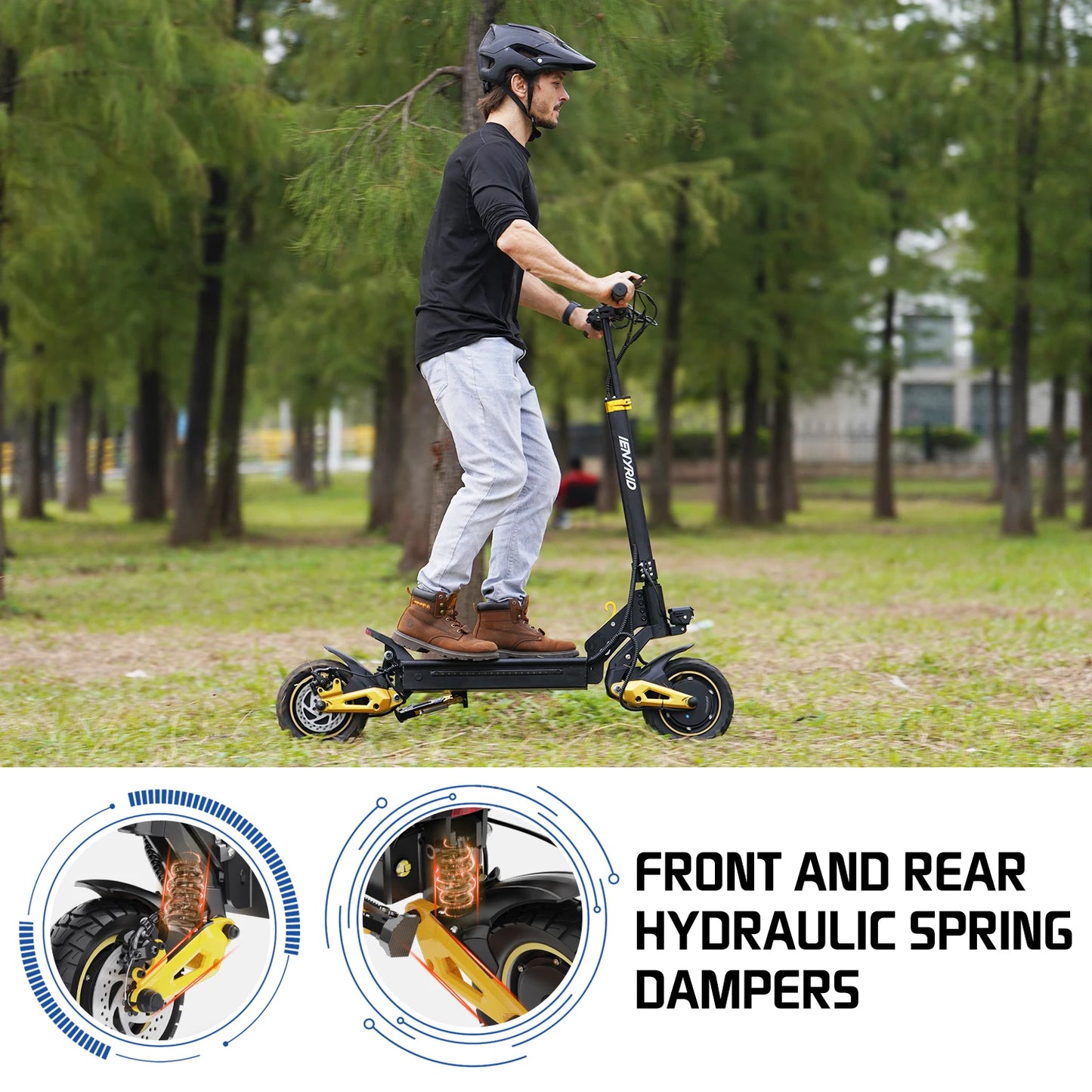 Electric Scooter Foldable 2400W Dual Motor 48V20.8Ah Lithium Battery E-Scooter Scooters 10-inch Tires Adult City E-Scooter