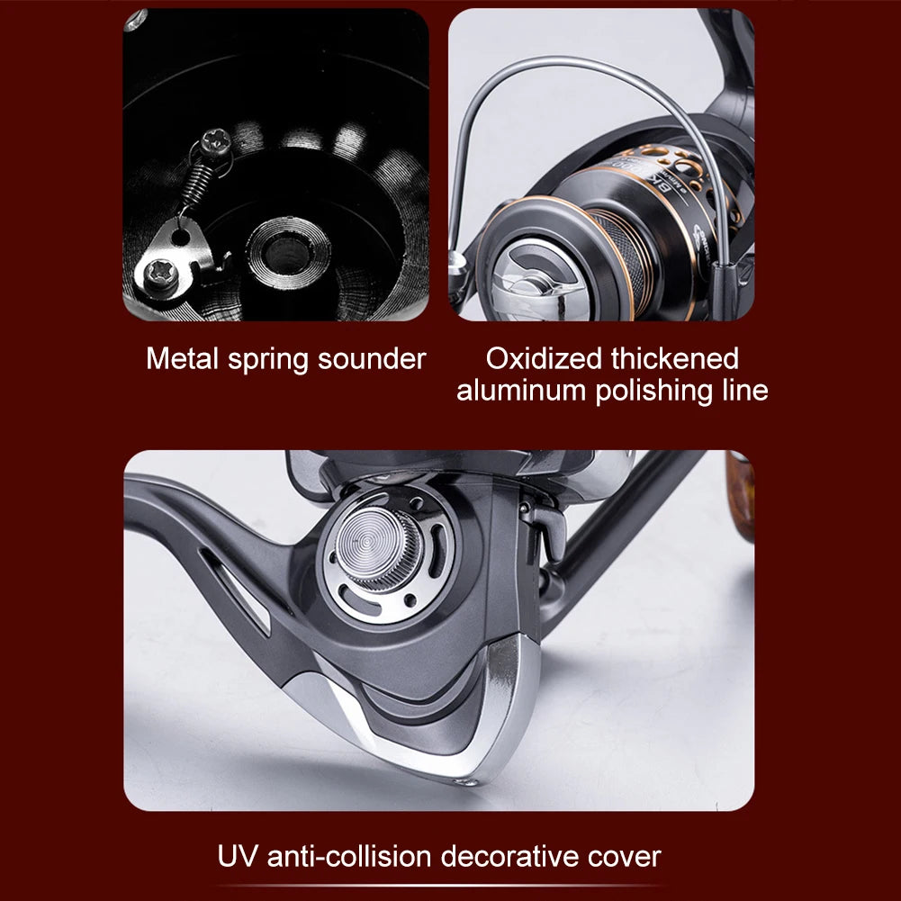 Spinning Reel Ultra Smooth Powerful Freshwater Fishing Reels 13 Bearings Long Cast Offshore Trolling Reel for Bass Pike Fishing