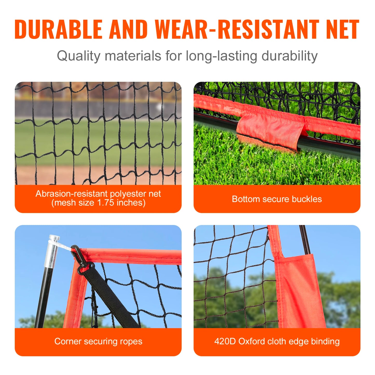 SucceBuy 5x5ft Portable Baseball Softball Practice Net for Hitting Batting Catching Pitching w/ Bow Frame Carry Bag Strike Zone