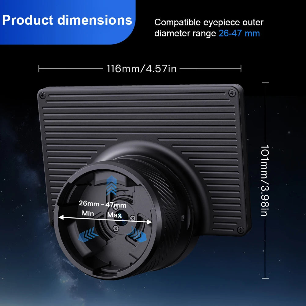 WiFi Electronic Eyepiece 1080P Telescope Camera Eyepiece with 4.3 Inch IPS Screen Digital Eyepiece for Astronomical Telescope