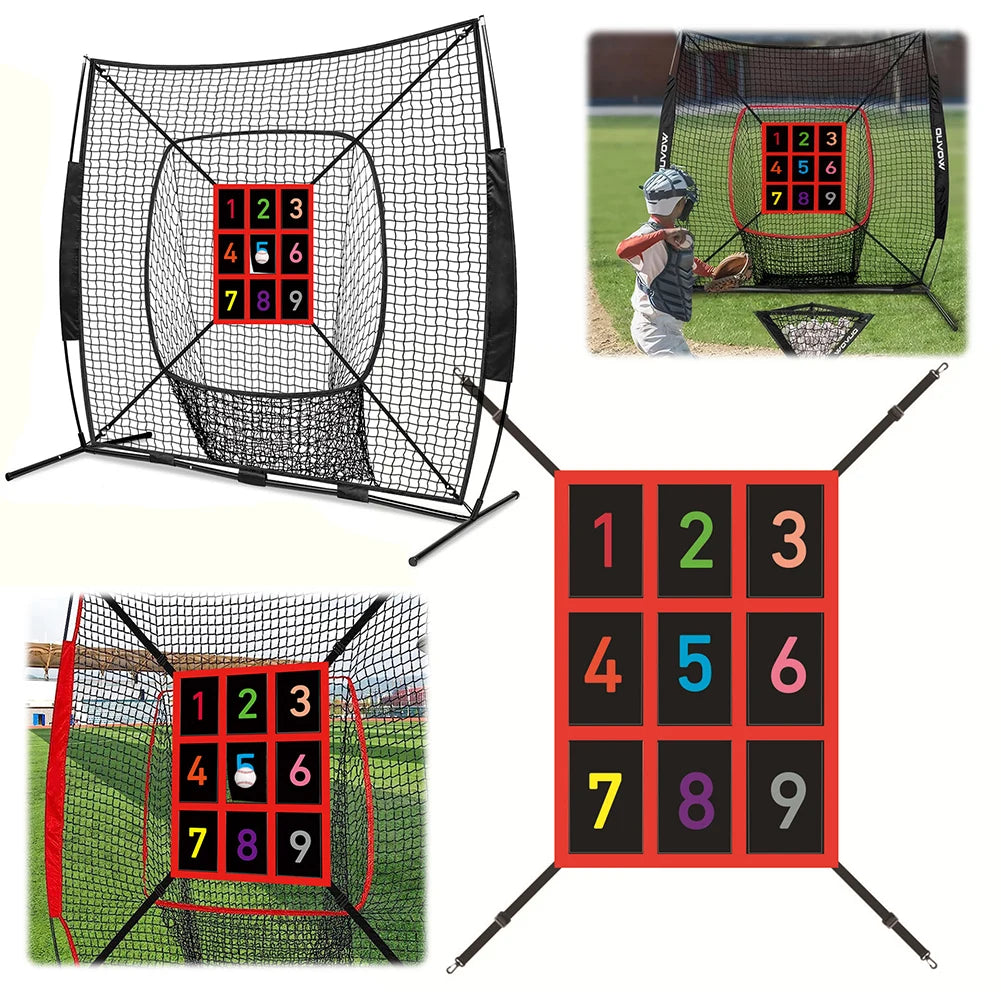 Baseball Softball Practice Net with Bonus Strike Zone Target Batting Net Baseball Backstop Net for Hitting Pitching Catching
