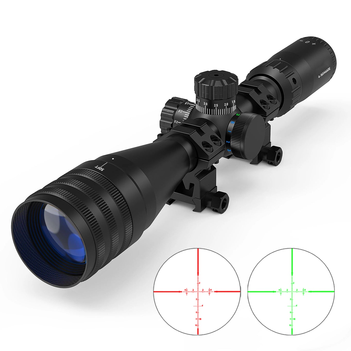 4-16X44AO Rifle Scope for Hunting SFP Optics Scope RGB illuminated Long Range Optics Sight