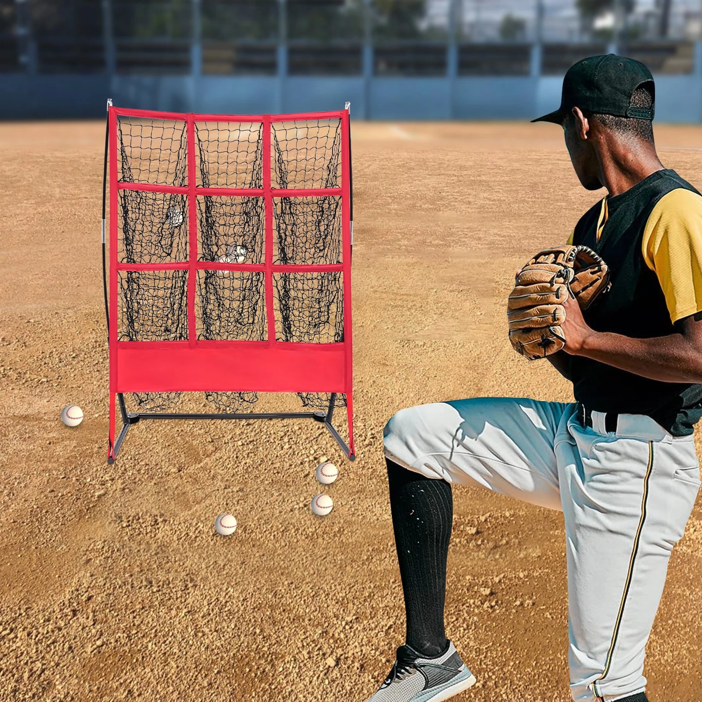 Indoor and Outdoor Baseball Practice Net, Baseball Training Net, Baseball Throwing Net
