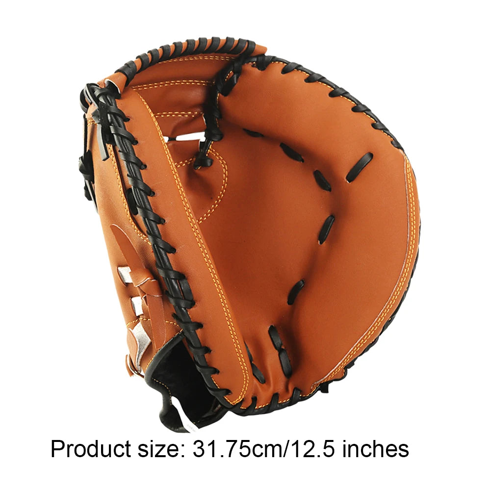 Baseball Glove PU Leather Baseball Mitt Wear-resistant Baseball Fielding Glove Beginner Play Training for Youth Adults Practice