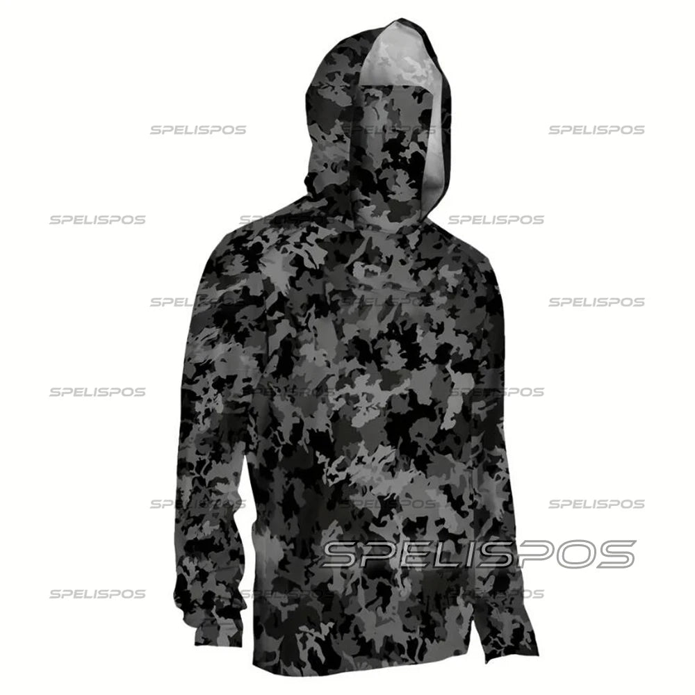 Fishing Hoodie Sailing Shirt Men Long Sleeve Sun Protection Hunting Jersey Camisa De Pesca Performance Fish Gear Beach Tops Wear