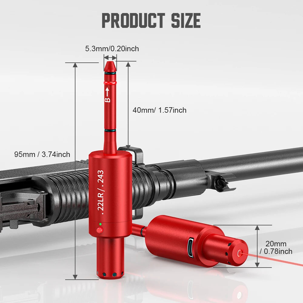 22LR dual-purpose magnetic suction laser training bullet, red dot laser training bullet, dry powder laser training bullet