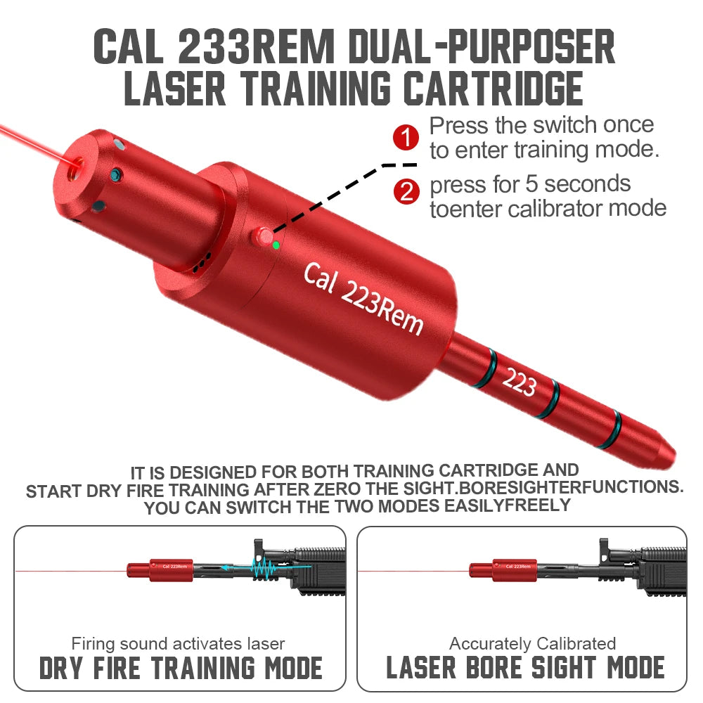 223REM multifunctional magnetic red green light trainer, dual-purpose for training and calibration