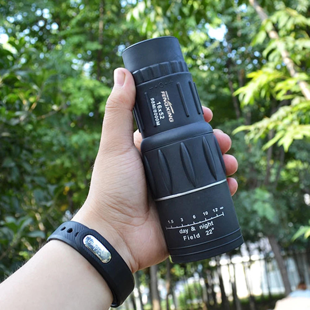 16x52 Portable Monocular Telescope 66M/8000M Zoom Long Range Spyglass Outdoor Binoculars for Outdoor Sports Camping Travel