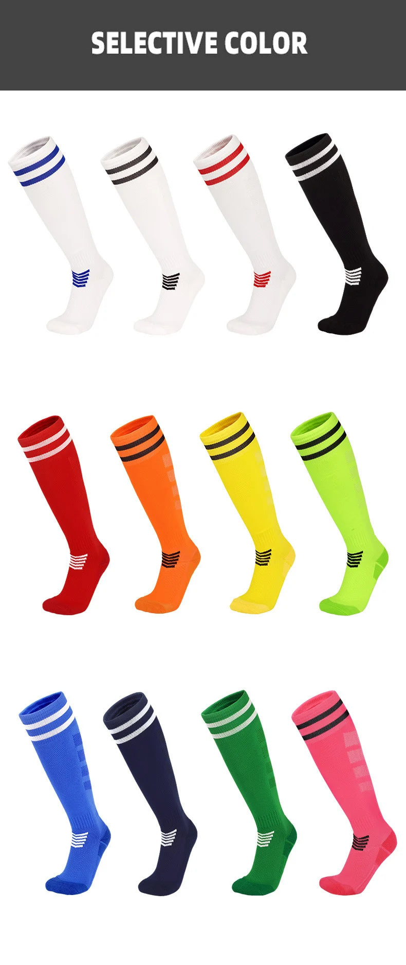 · Free returns  within 90 days, no questions asked Adult Youth KidsTowel Bottom Nylon Soccer Socks Breathable Knee High Training