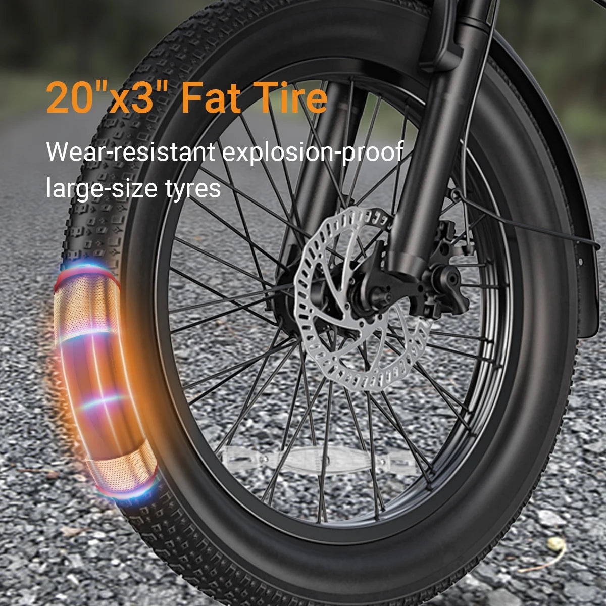 【1 Year Warranty】A20 Electric Bicycle 1200W Peak Motor 48V10.4AH Lithium Battery Electric Bike 20*3.0 Inch Fat Tire E-bike UL284