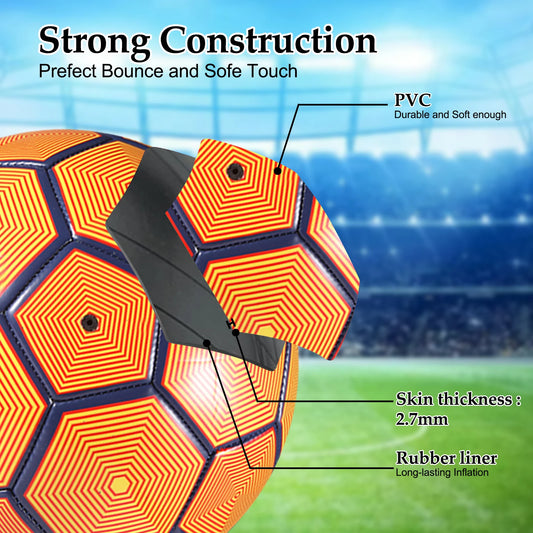 Durable Construction Training Ball For Children Size 5 Seamless Lustrous Finish Soccer Ball