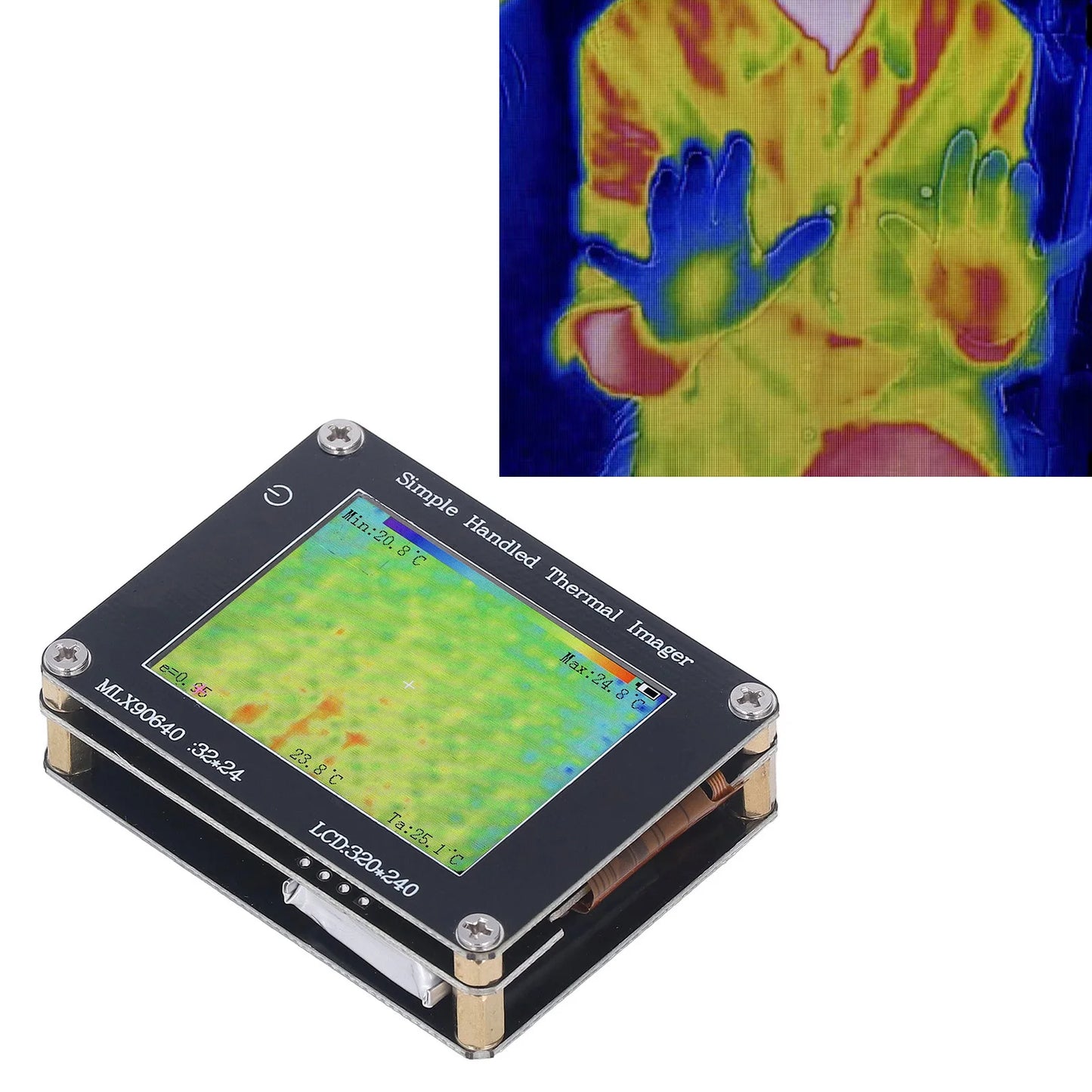 Thermal Imager Infrared Camera 2in Screen ‑ 40 ℃ to 300 ℃ Data Transmission Handheld Multifunctional Portable Thermal Imager