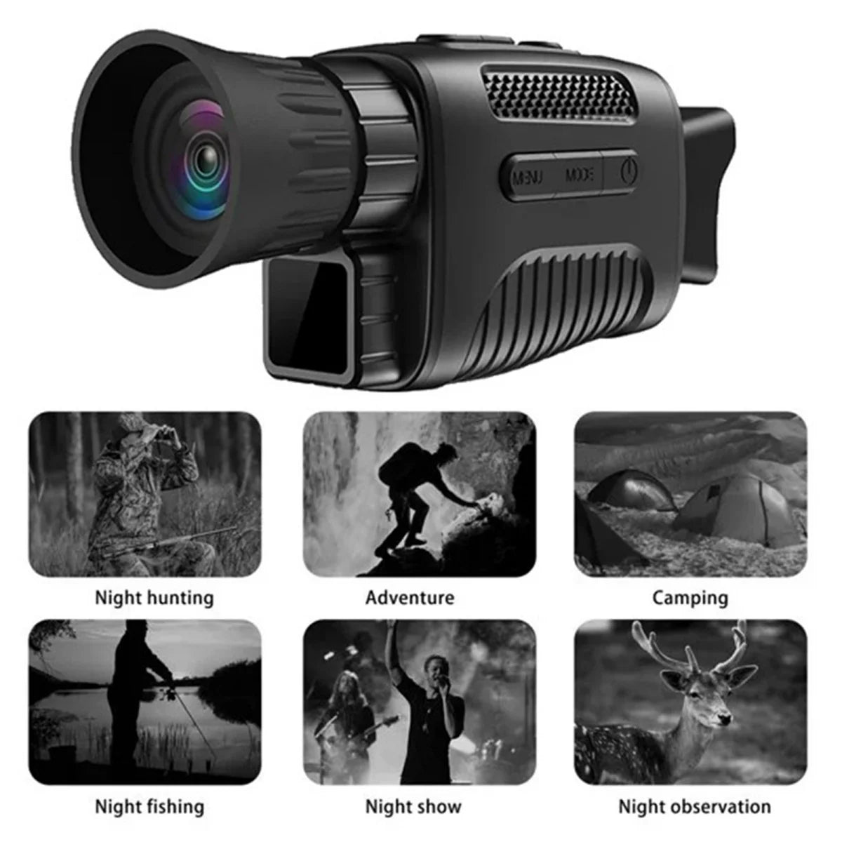 Night Vision Goggles,4K 984ft 7 Level Digital Night Vision Monocular for Dark,Rechargeable Travel Infrared Monoculars