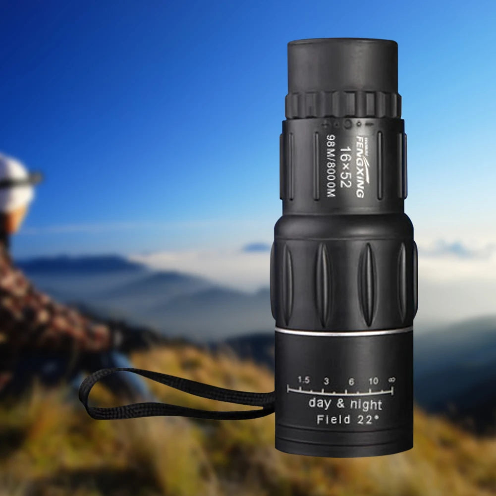 16x52 Portable Monocular Telescope 66M/8000M Zoom Long Range Spyglass Outdoor Binoculars for Outdoor Sports Camping Travel