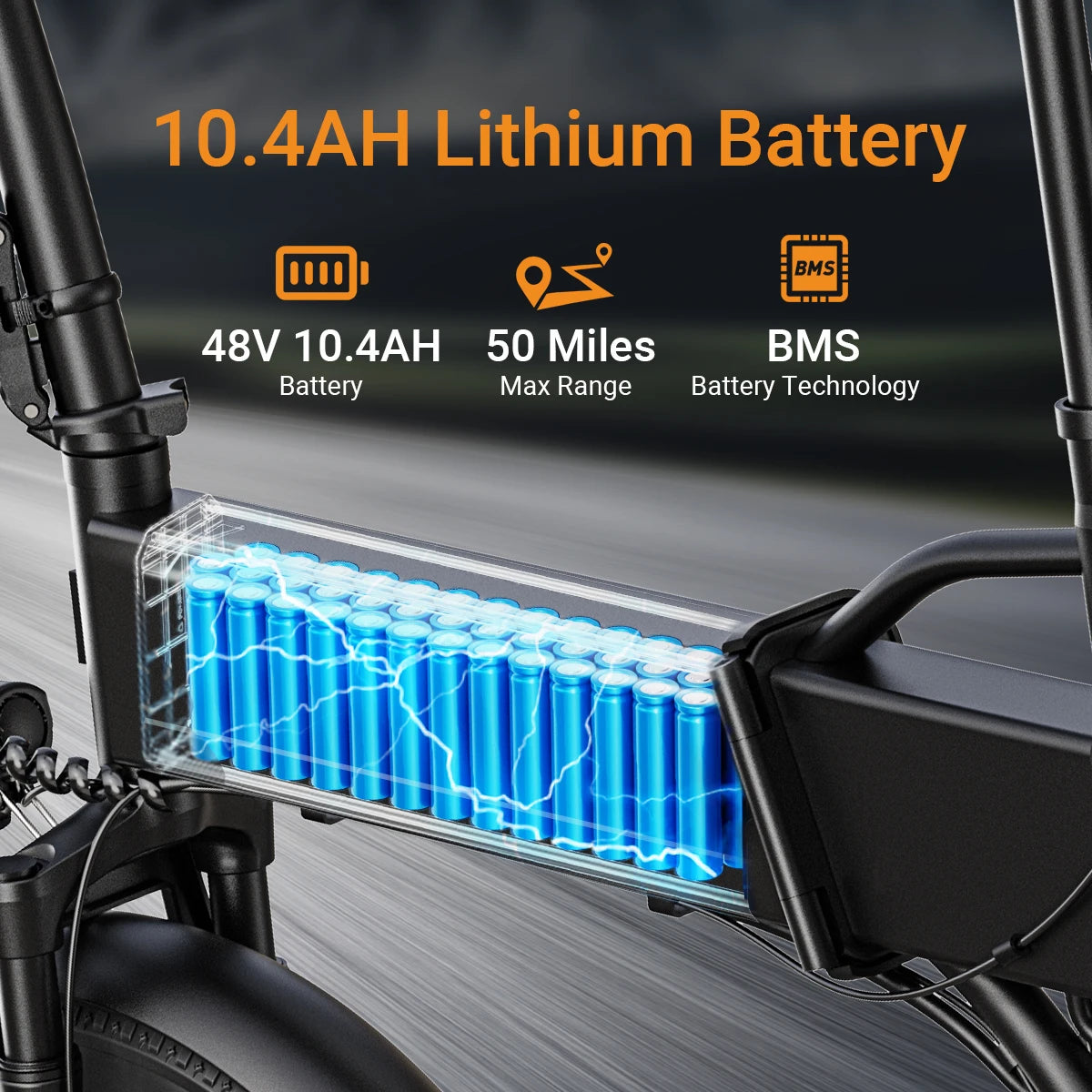 【1 Year Warranty】A20 Electric Bicycle 1200W Peak Motor 48V10.4AH Lithium Battery Electric Bike 20*3.0 Inch Fat Tire E-bike UL284