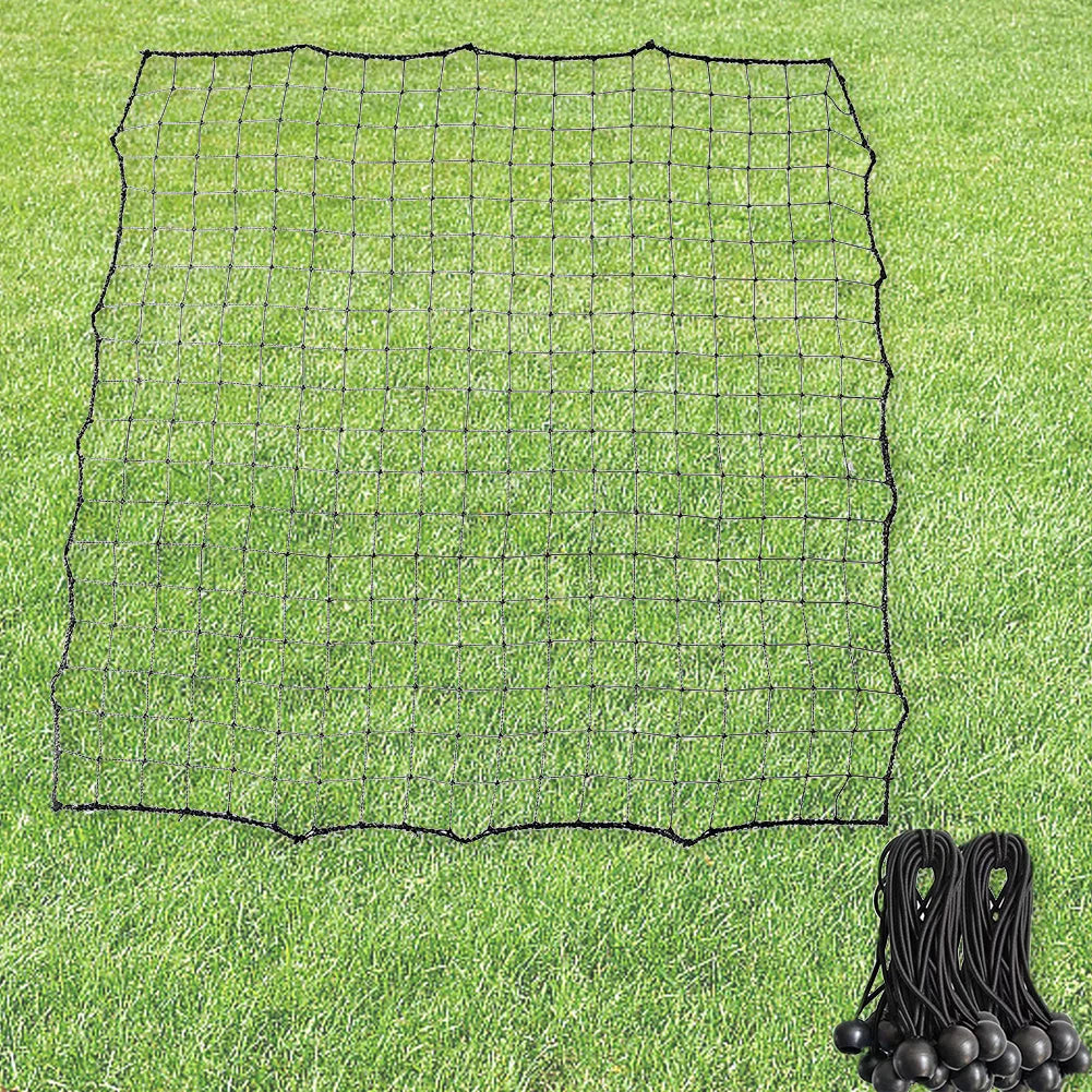 Soccer Rebounder Net with 20 Elastic Ropes Kickback Football Practice Net Target Goal Net Beginner Training Aid
