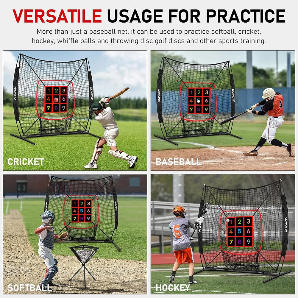 Baseball Softball Practice Net with Bonus Strike Zone Target Batting Net Baseball Backstop Net for Hitting Pitching Catching