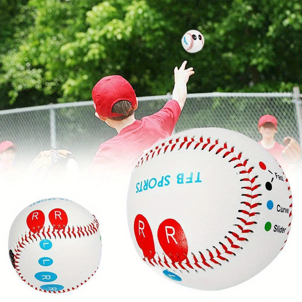 9 Inch Pitch Training Baseball with Finger Placement Markers Competition Training Baseball PVC for Adults Baseball Fans