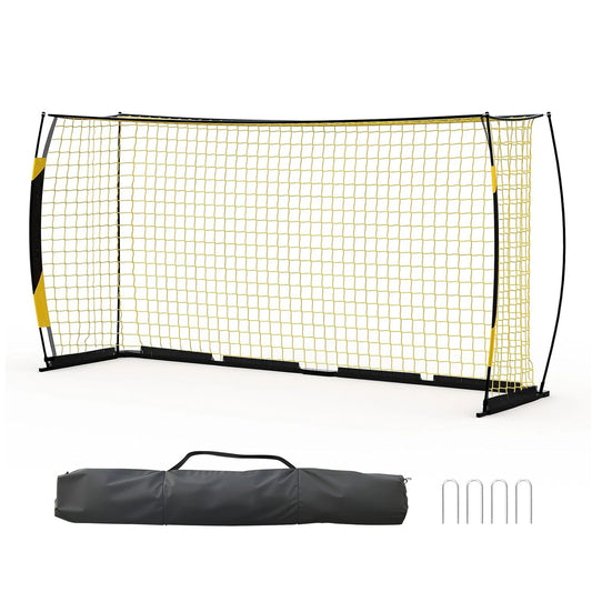 12x6 FT Soccer Goal for Backyard, Portable Soccer Net with Sturdy Metal Base, Easy Assembly Soccer Training Equipment for Indoor