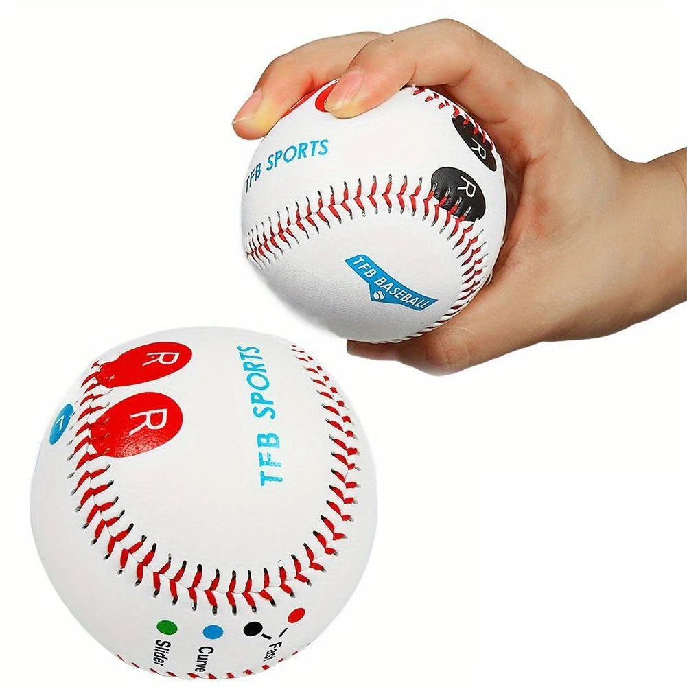 9 Inch Pitch Training Baseball with Finger Placement Markers Competition Training Baseball PVC for Adults Baseball Fans
