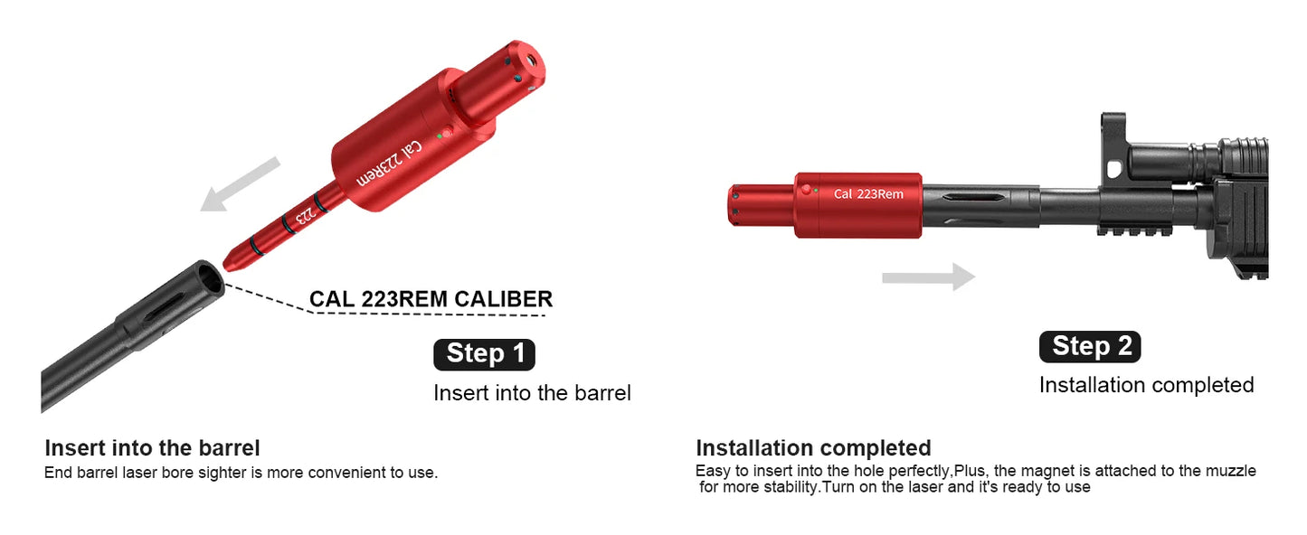 223REM multifunctional magnetic red green light trainer, dual-purpose for training and calibration